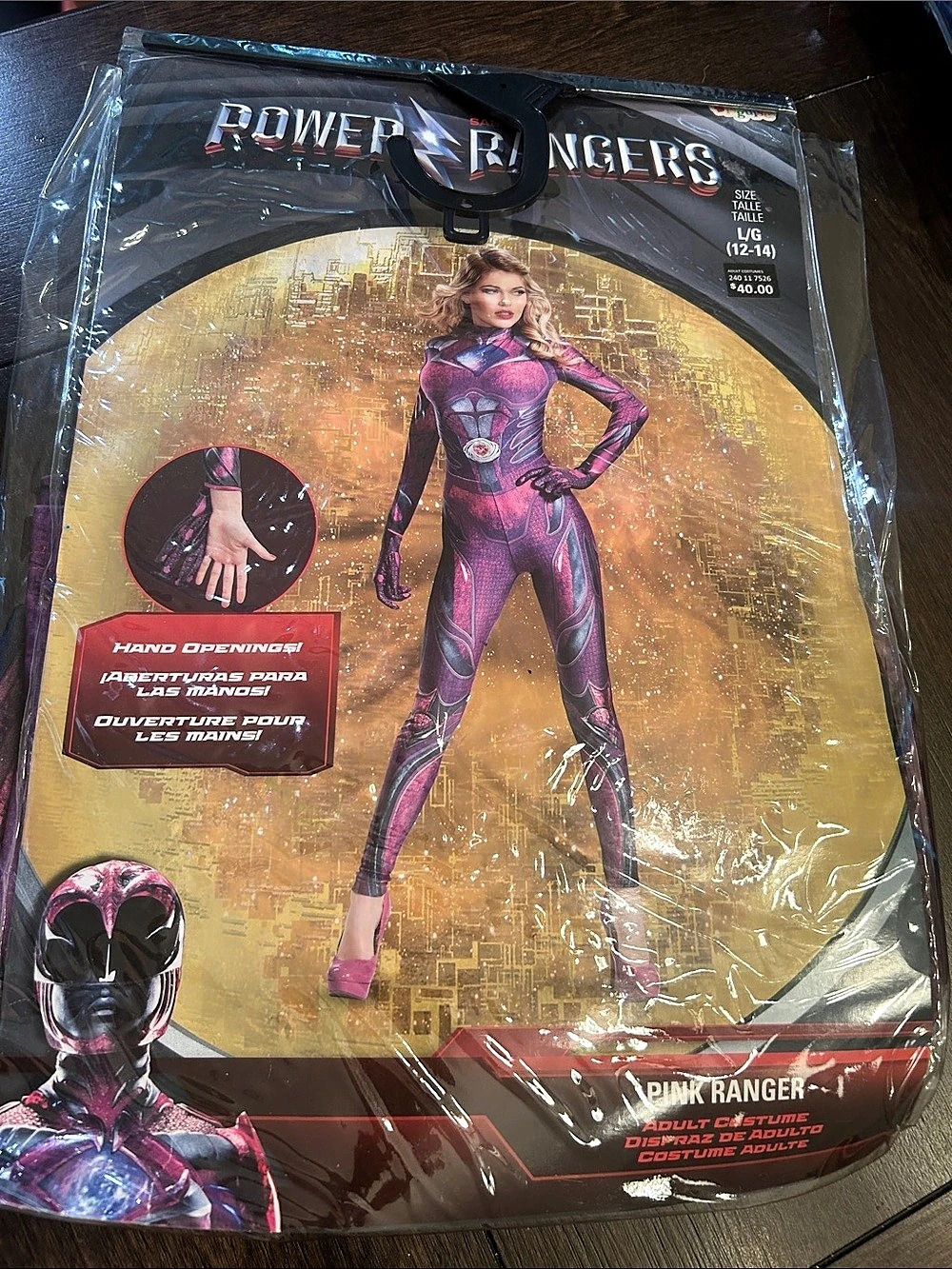Disguise Pink Ranger Adult Costume Pink & Purple Women Large